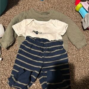 Striped Baby Outfit Set